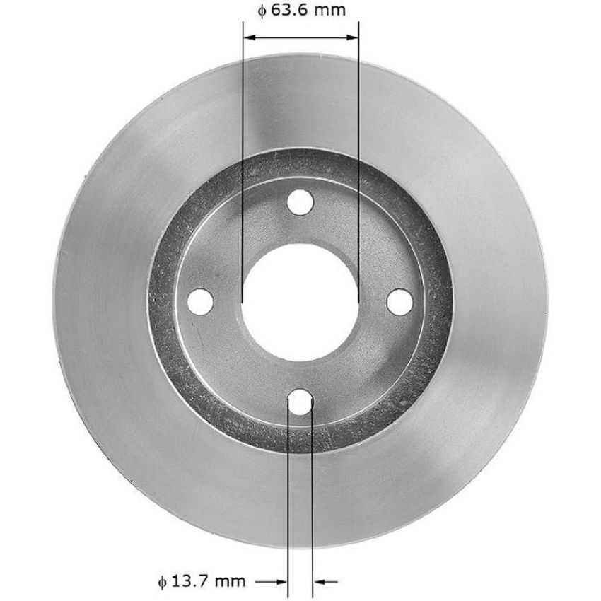 BENDIX DRUM & ROTORS PRT5044 BENDIX Disc Brake Rotor