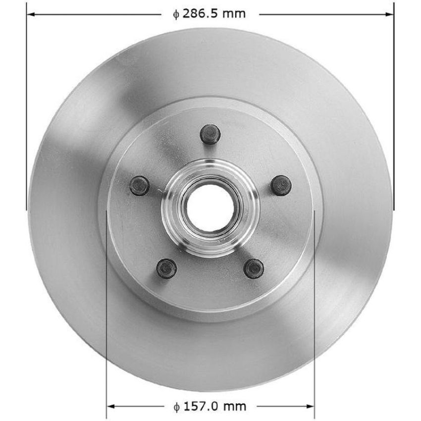 BENDIX DRUM & ROTORS PRT5076 BENDIX Disc Brake Rotor and Hub Assembly