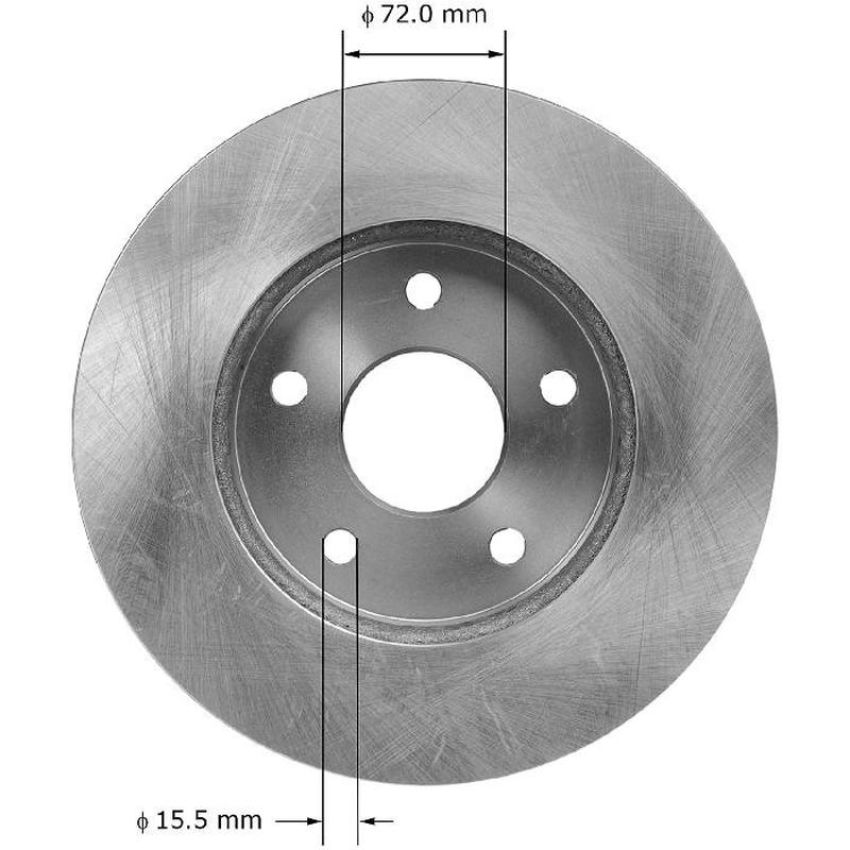 BENDIX DRUM & ROTORS PRT5254 BENDIX Disc Brake Rotor
