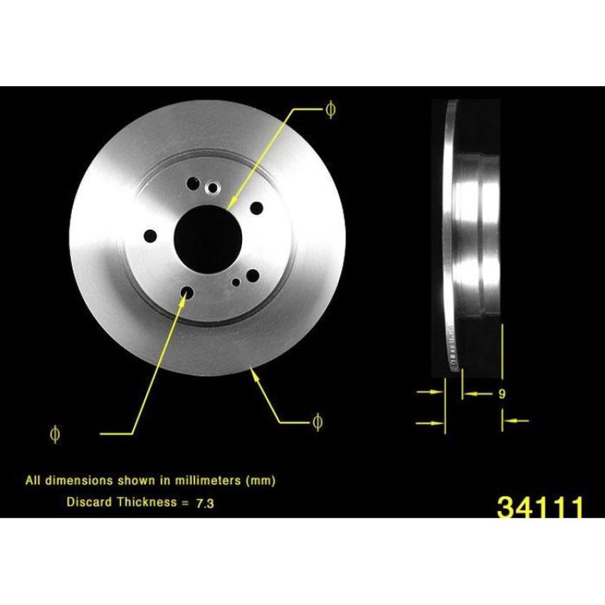 BENDIX DRUM & ROTORS PRT5459 BENDIX Disc Brake Rotor