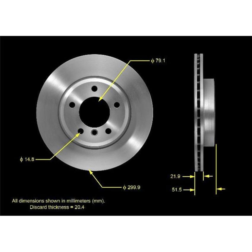 BENDIX DRUM & ROTORS PRT5469 BENDIX Disc Brake Rotor