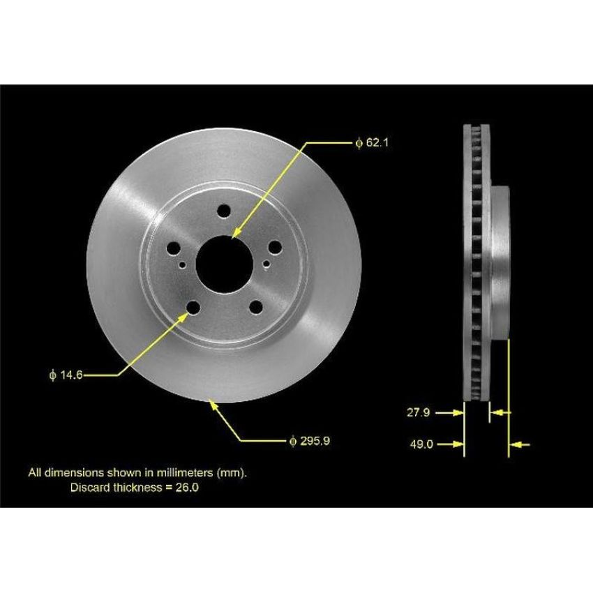BENDIX DRUM & ROTORS PRT5471 BENDIX Disc Brake Rotor
