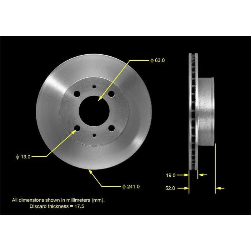 BENDIX DRUM & ROTORS PRT5472 BENDIX Disc Brake Rotor