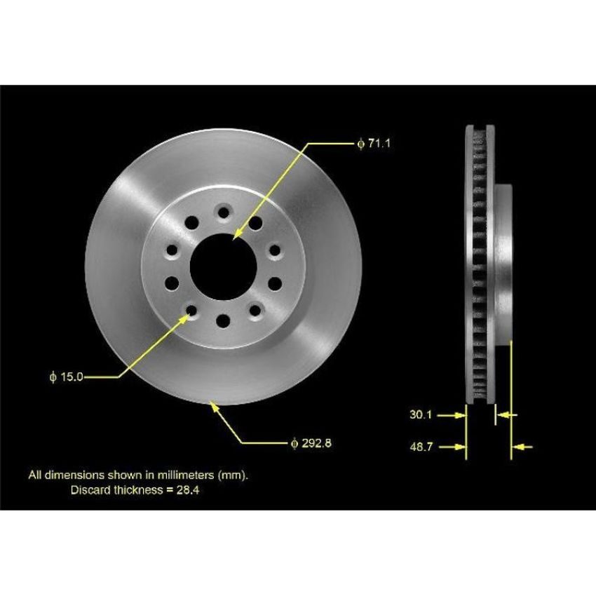 BENDIX DRUM & ROTORS PRT5473 BENDIX Disc Brake Rotor