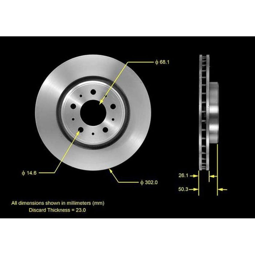 BENDIX DRUM & ROTORS PRT5481 BENDIX Disc Brake Rotor