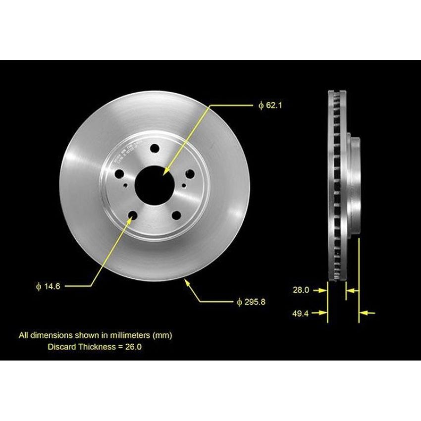 BENDIX DRUM & ROTORS PRT5497 BENDIX Disc Brake Rotor
