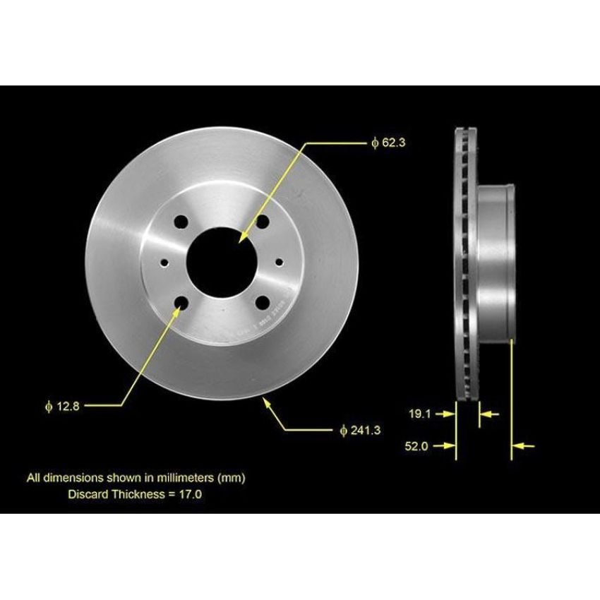 BENDIX DRUM & ROTORS PRT5498 BENDIX Disc Brake Rotor