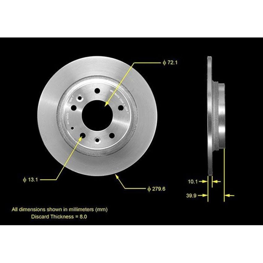 BENDIX DRUM & ROTORS PRT5499 BENDIX Disc Brake Rotor