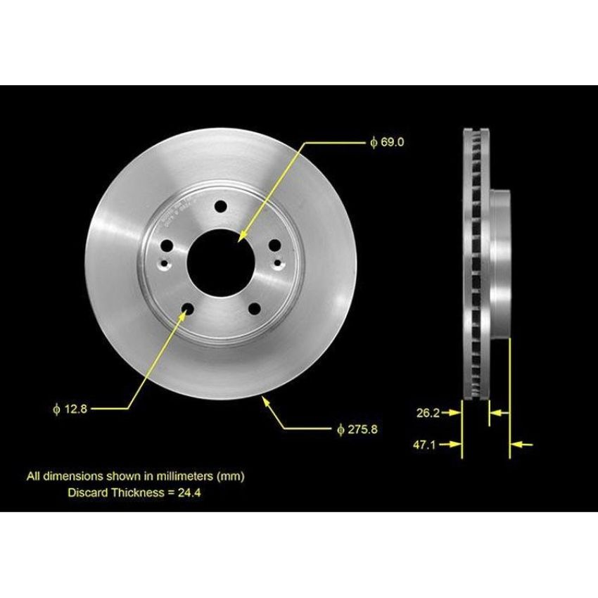BENDIX DRUM & ROTORS PRT5505 BENDIX Disc Brake Rotor