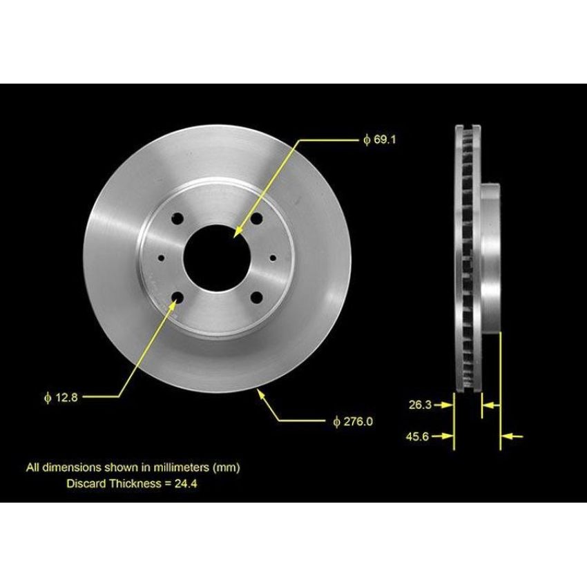 BENDIX DRUM & ROTORS PRT5508 BENDIX Disc Brake Rotor