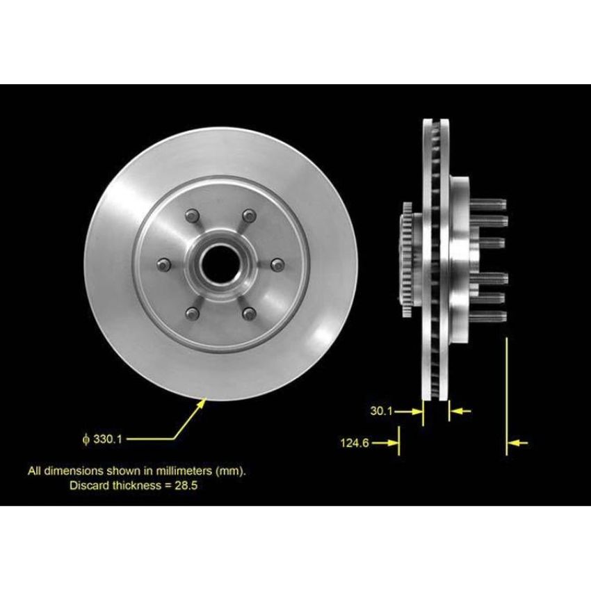 BENDIX DRUM & ROTORS PRT5519 BENDIX Disc Brake Rotor and Hub Assembly
