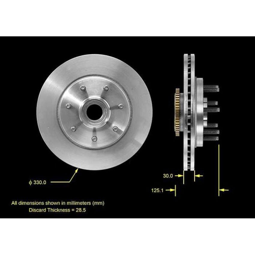 BENDIX DRUM & ROTORS PRT5520 BENDIX Disc Brake Rotor and Hub Assembly