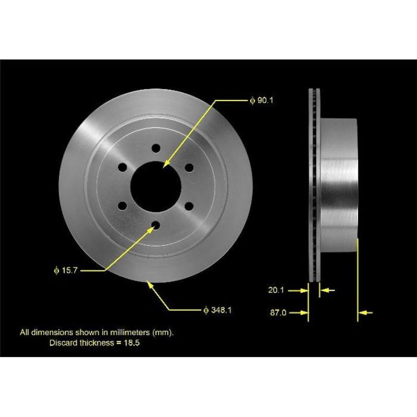 BENDIX DRUM & ROTORS PRT5521 BENDIX Disc Brake Rotor