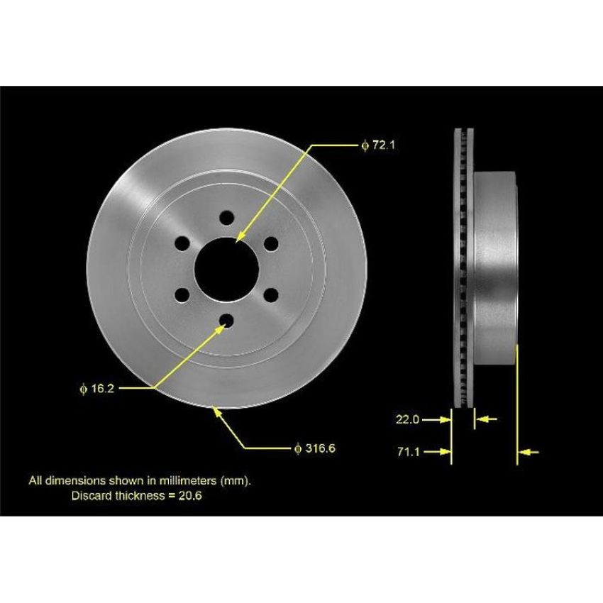 BENDIX DRUM & ROTORS PRT5523 BENDIX Disc Brake Rotor