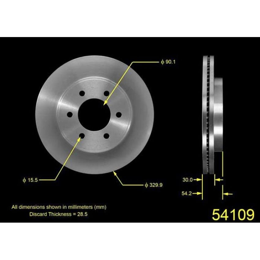 BENDIX DRUM & ROTORS PRT5527 BENDIX Disc Brake Rotor