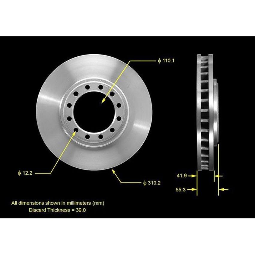 BENDIX DRUM & ROTORS PRT5533 BENDIX Disc Brake Rotor