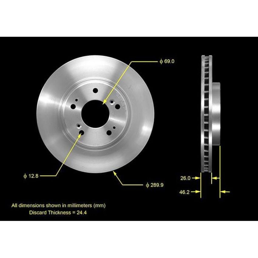 BENDIX DRUM & ROTORS PRT5538 BENDIX Disc Brake Rotor