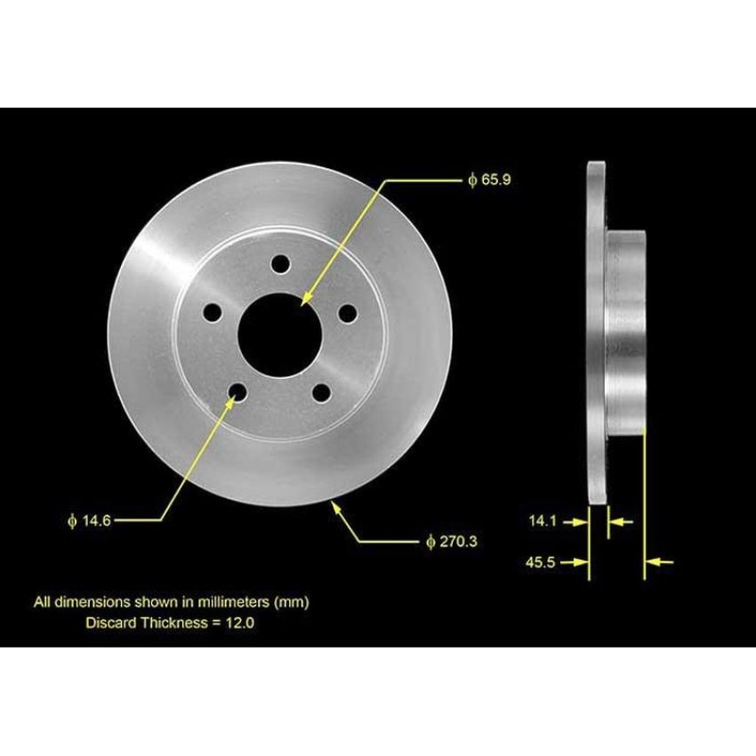 BENDIX DRUM & ROTORS PRT5563 BENDIX Disc Brake Rotor