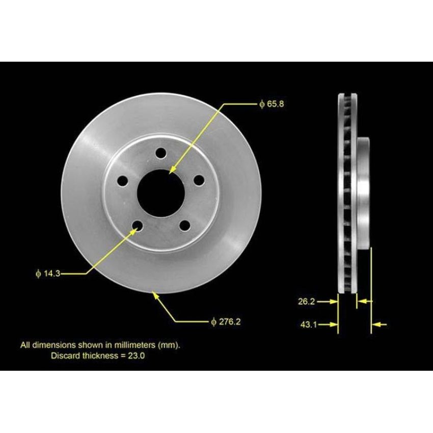 BENDIX DRUM & ROTORS PRT5564 BENDIX Disc Brake Rotor