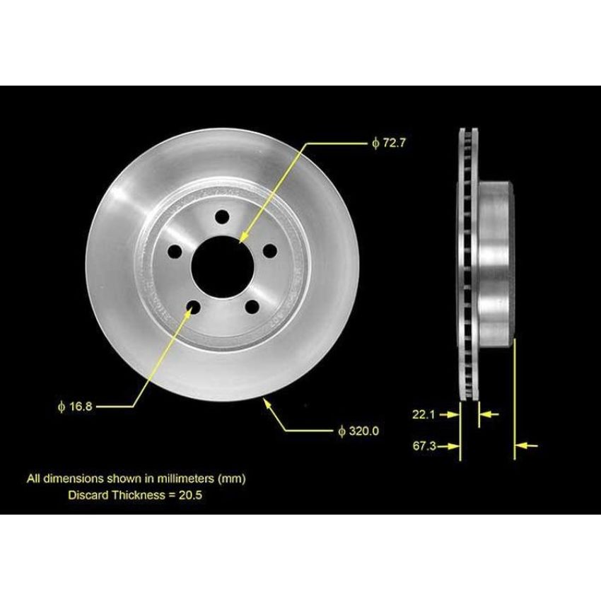 BENDIX DRUM & ROTORS PRT5568 BENDIX Disc Brake Rotor