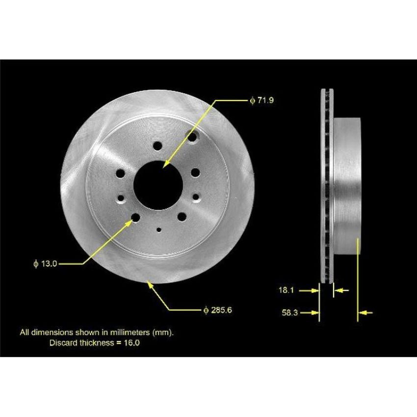 BENDIX DRUM & ROTORS PRT5569 BENDIX Disc Brake Rotor