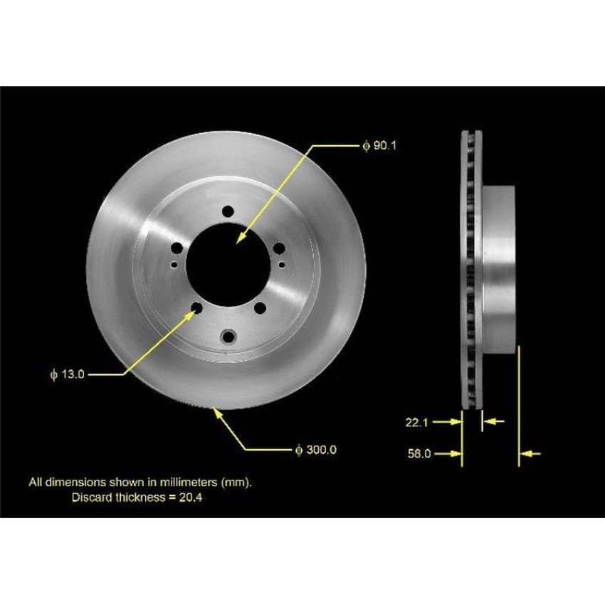 BENDIX DRUM & ROTORS PRT5570 BENDIX Disc Brake Rotor