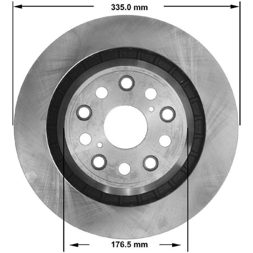 BENDIX DRUM & ROTORS PRT5804 BENDIX Disc Brake Rotor