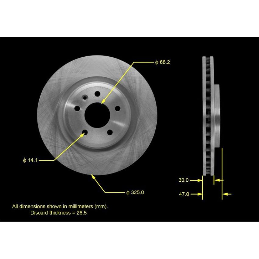 BENDIX DRUM & ROTORS PRT5842 BENDIX Disc Brake Rotor
