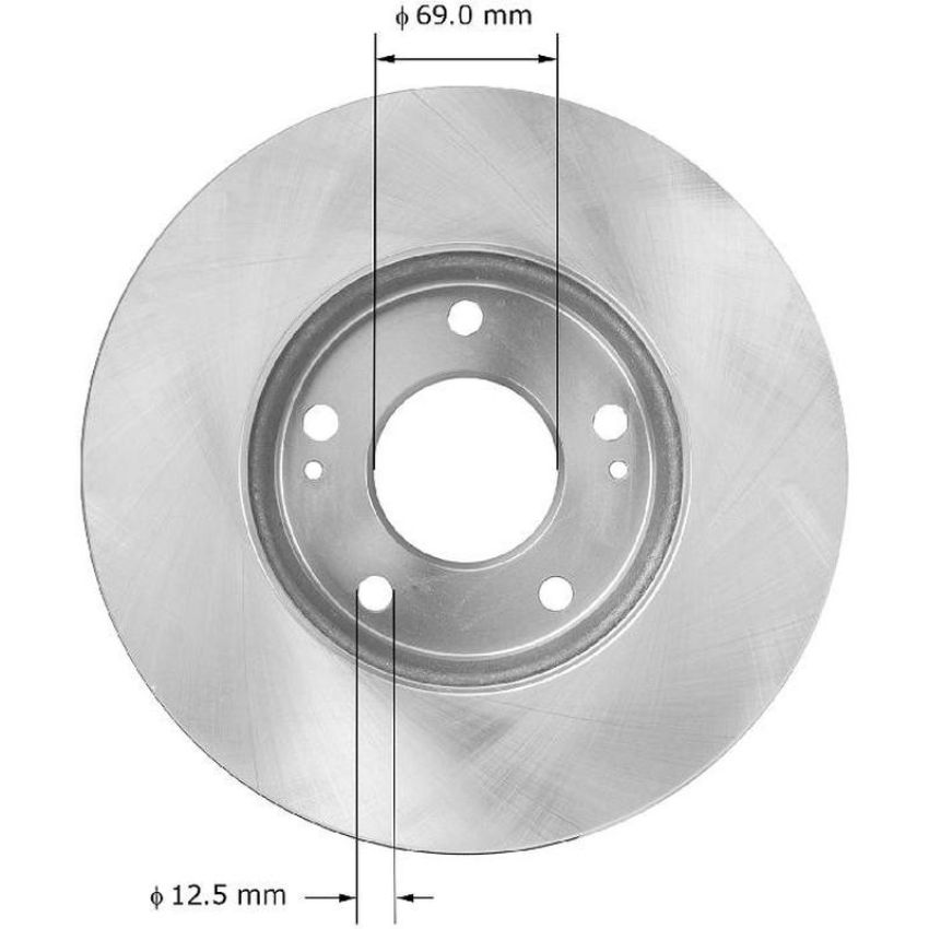 BENDIX DRUM & ROTORS PRT5866 BENDIX Disc Brake Rotor