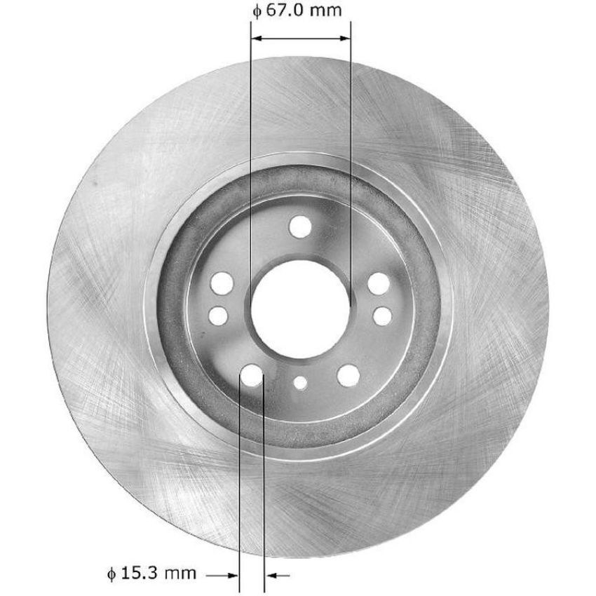 BENDIX DRUM & ROTORS PRT5869 BENDIX Disc Brake Rotor