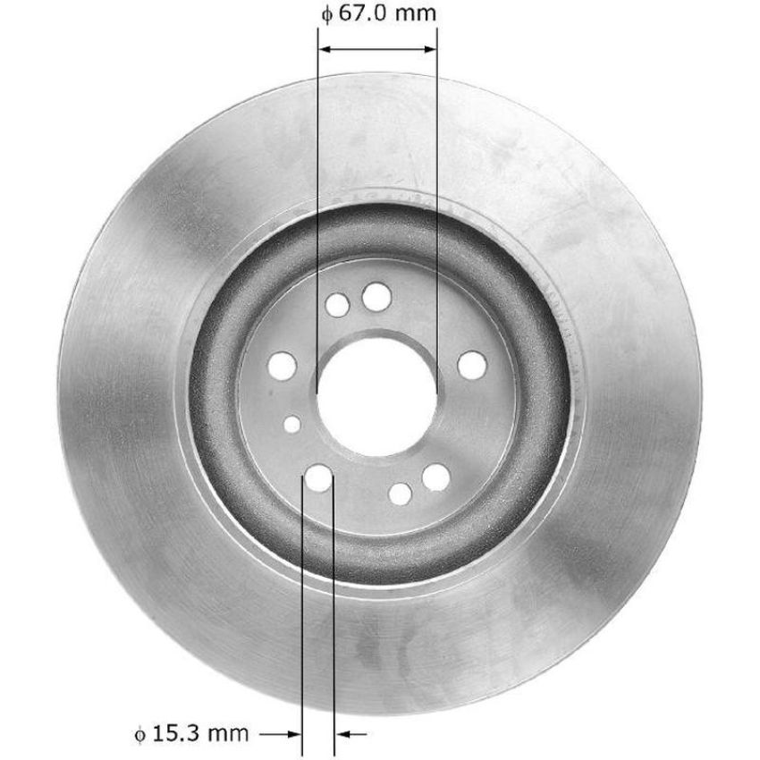 BENDIX DRUM & ROTORS PRT5871 BENDIX Disc Brake Rotor