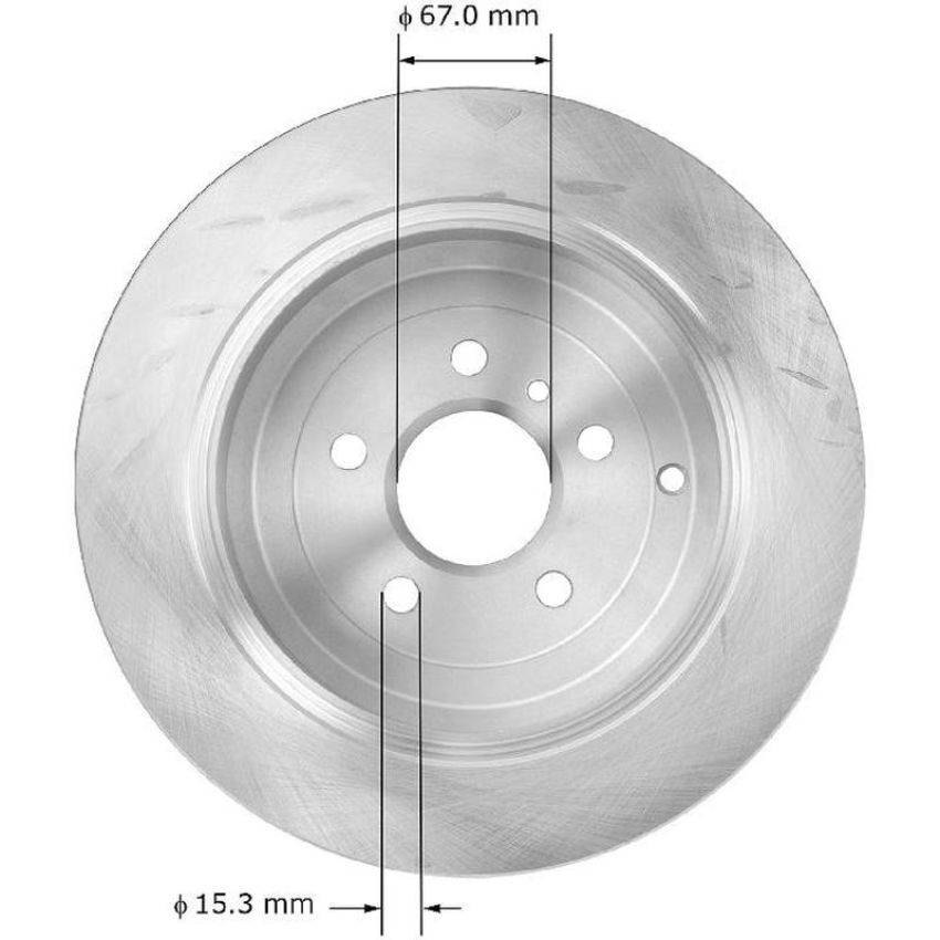BENDIX DRUM & ROTORS PRT5872 BENDIX Disc Brake Rotor