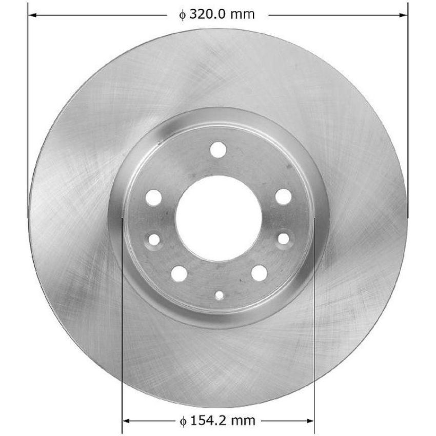 BENDIX DRUM & ROTORS PRT5880 BENDIX Disc Brake Rotor