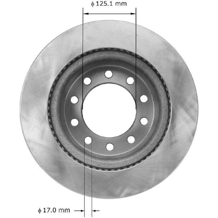 BENDIX DRUM & ROTORS PRT5911 BENDIX Disc Brake Rotor