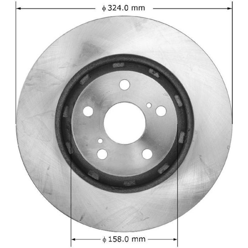 BENDIX DRUM & ROTORS PRT5912 BENDIX Disc Brake Rotor