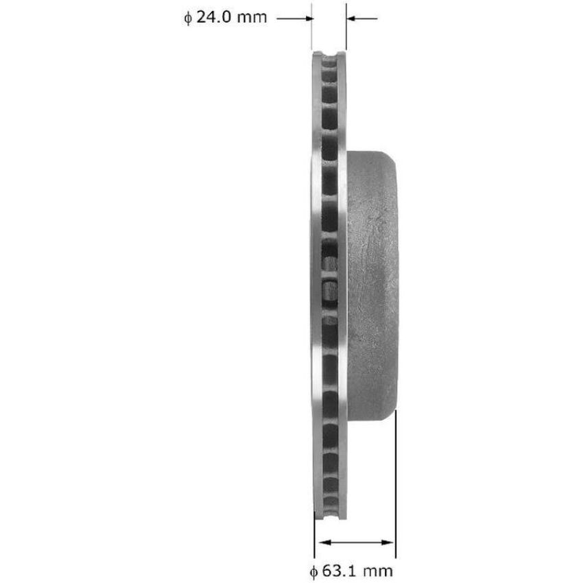 BENDIX DRUM & ROTORS PRT5945 BENDIX Disc Brake Rotor