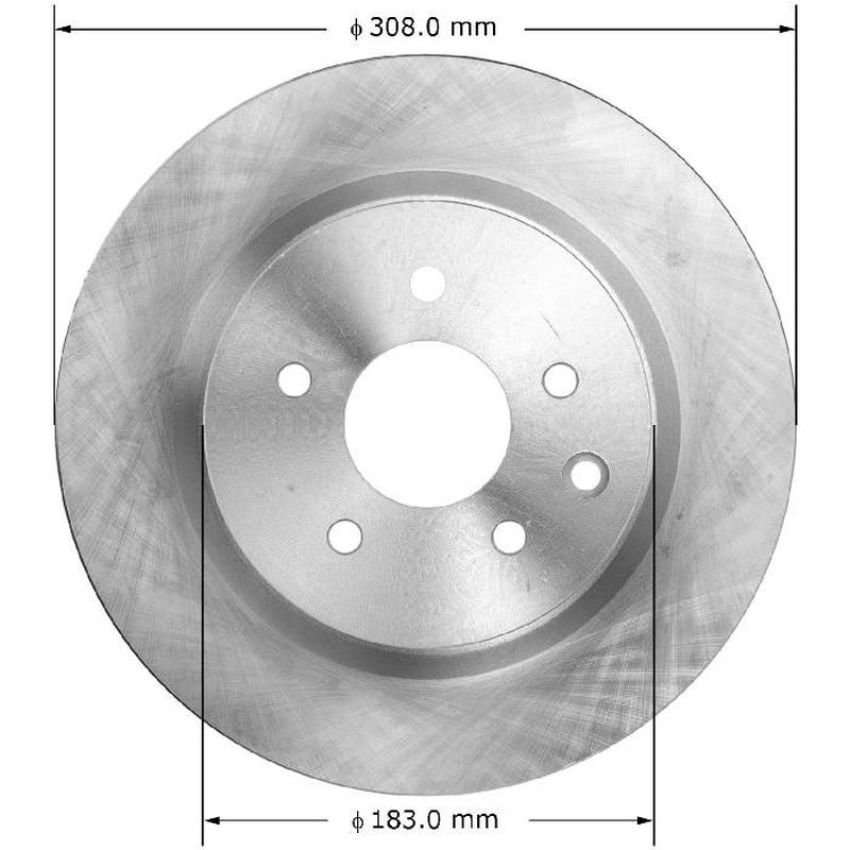 BENDIX DRUM & ROTORS PRT5955 BENDIX Disc Brake Rotor