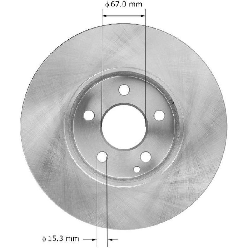 BENDIX DRUM & ROTORS PRT5957 BENDIX Disc Brake Rotor