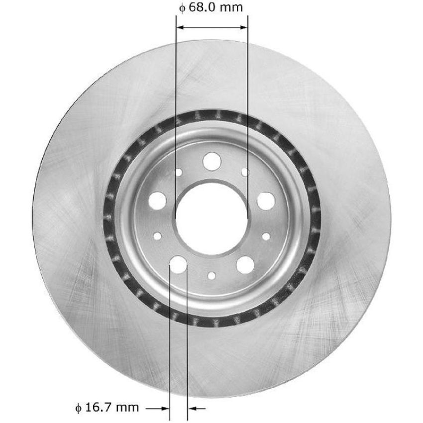 BENDIX DRUM & ROTORS PRT5961 BENDIX Disc Brake Rotor