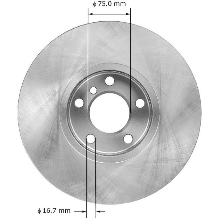 BENDIX DRUM & ROTORS PRT5968 BENDIX Disc Brake Rotor