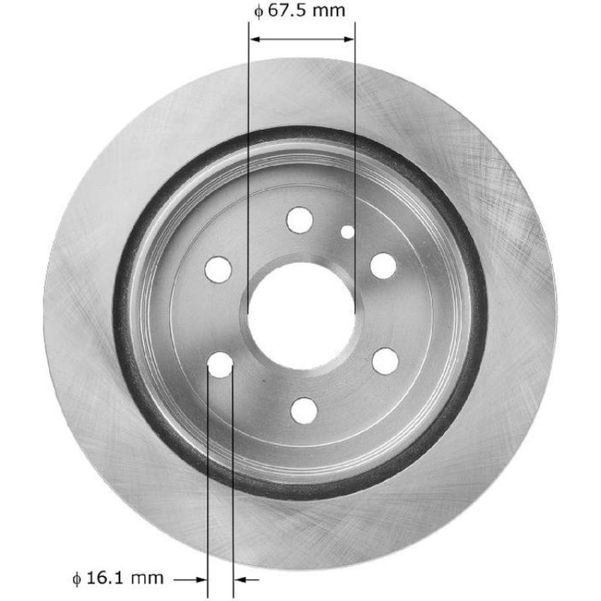 BENDIX DRUM & ROTORS PRT5972 BENDIX Disc Brake Rotor