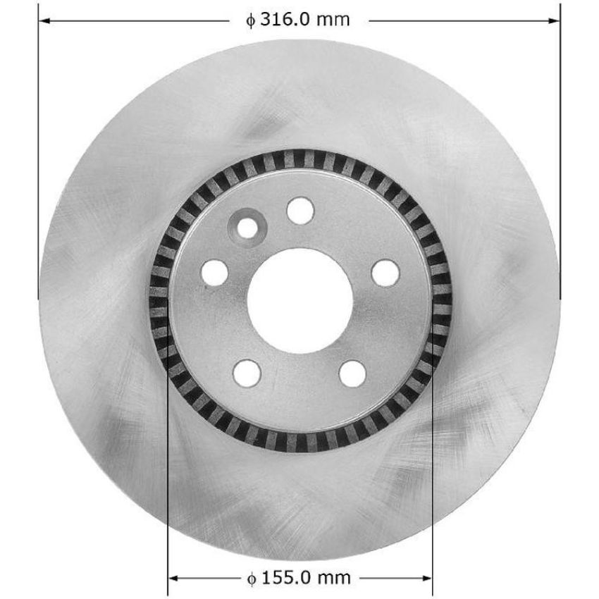 BENDIX DRUM & ROTORS PRT6007 BENDIX Disc Brake Rotor