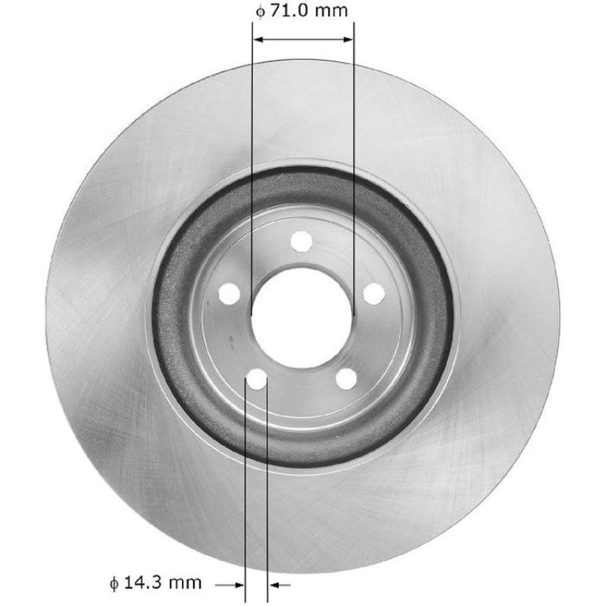 BENDIX DRUM & ROTORS PRT6026 BENDIX Disc Brake Rotor
