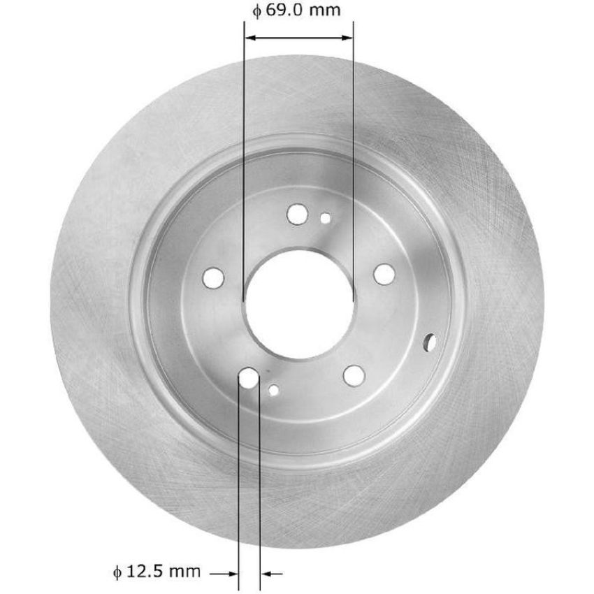 BENDIX DRUM & ROTORS PRT6037 BENDIX Disc Brake Rotor