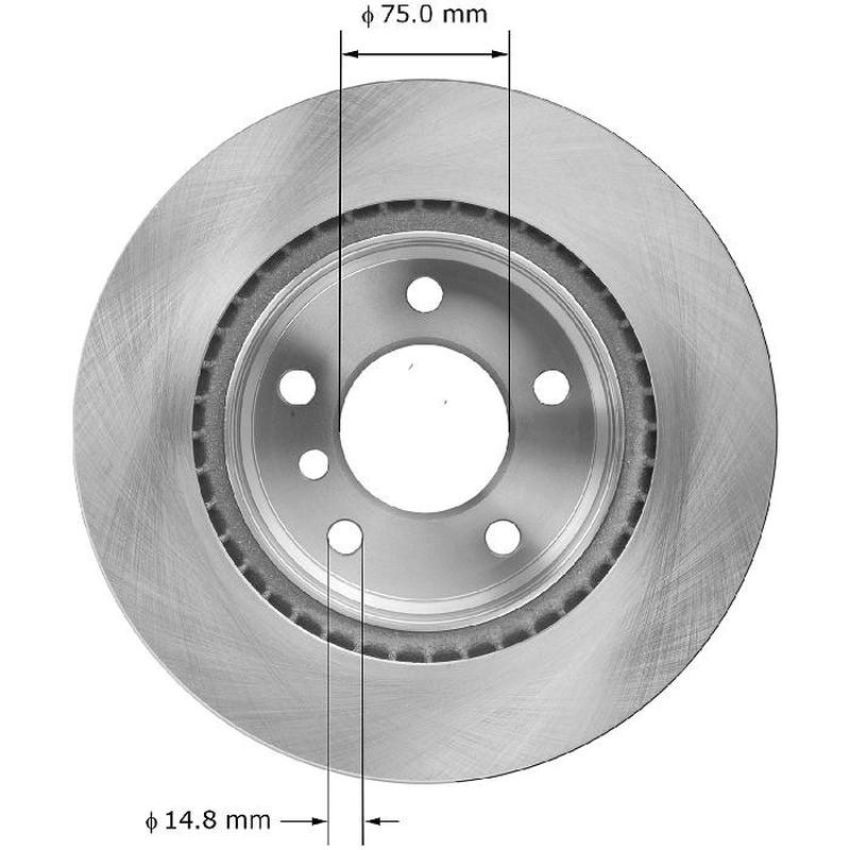 BENDIX DRUM & ROTORS PRT6046 BENDIX Disc Brake Rotor