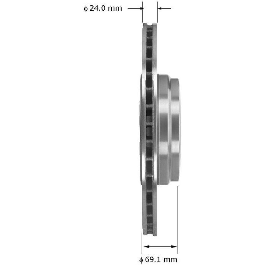 BENDIX DRUM & ROTORS PRT6048 BENDIX Disc Brake Rotor