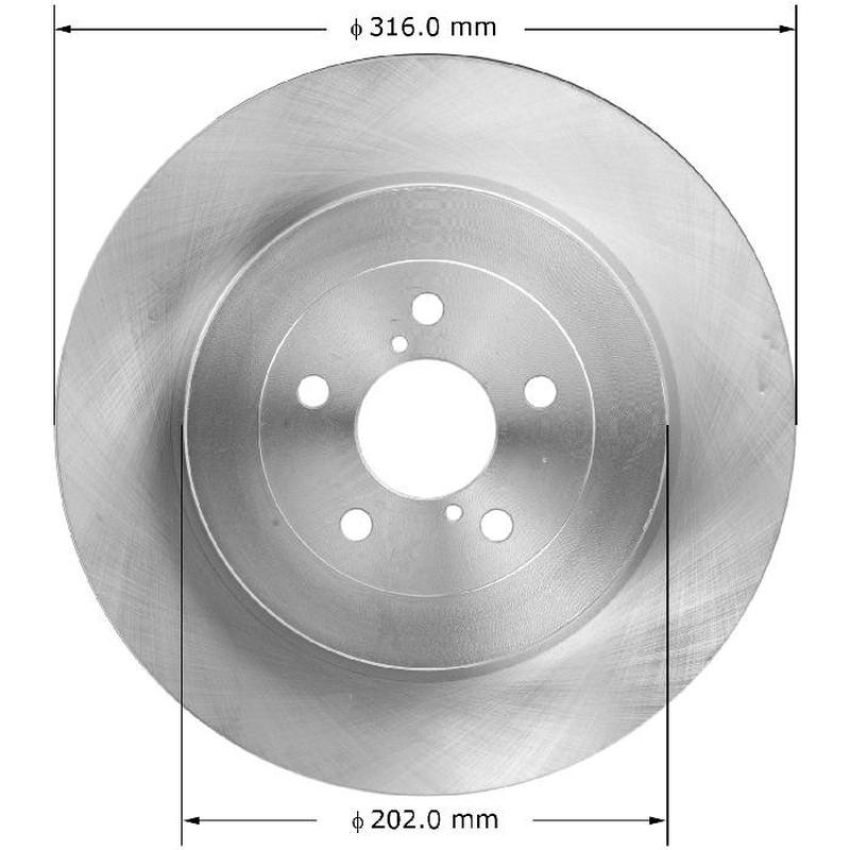 BENDIX DRUM & ROTORS PRT6057 BENDIX Disc Brake Rotor
