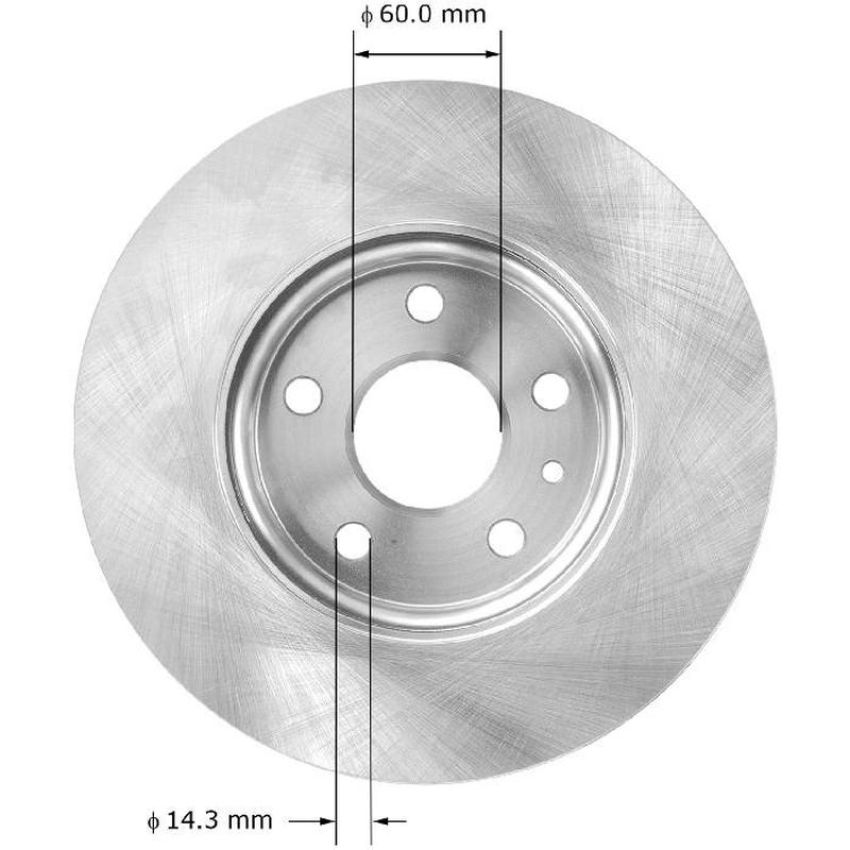 BENDIX DRUM & ROTORS PRT6063 BENDIX Disc Brake Rotor