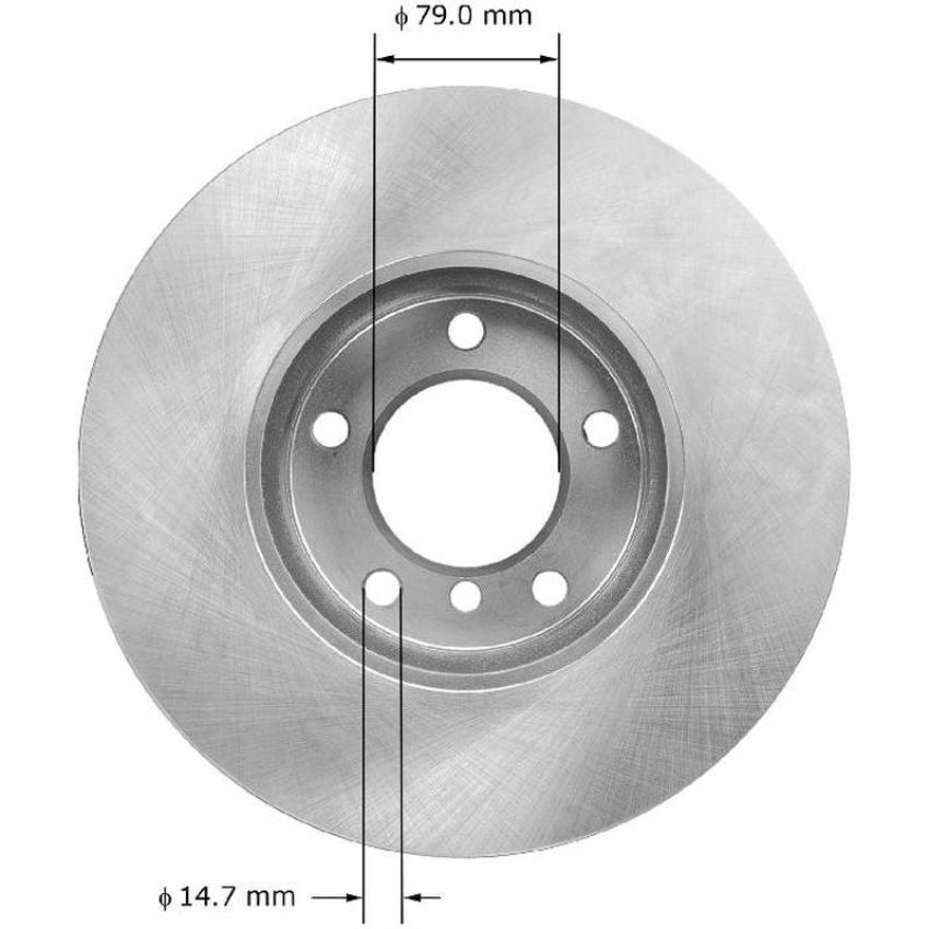 BENDIX DRUM & ROTORS PRT6077 BENDIX Disc Brake Rotor