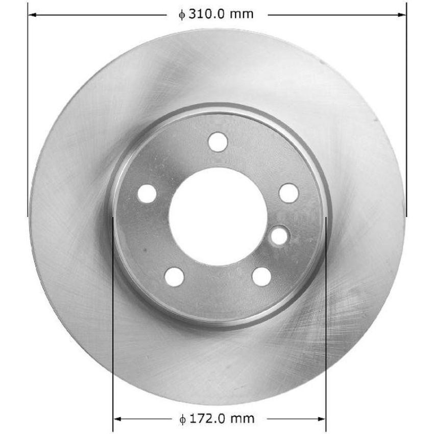 BENDIX DRUM & ROTORS PRT6080 BENDIX Disc Brake Rotor